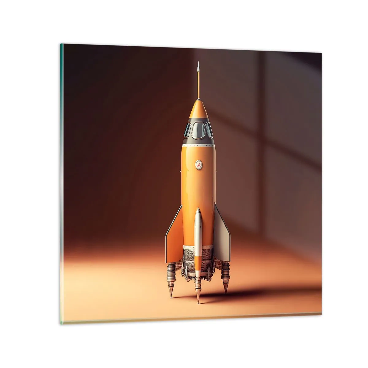 Glastavla - Bild på glas - Det börjar med en dröm - 40x40 cm