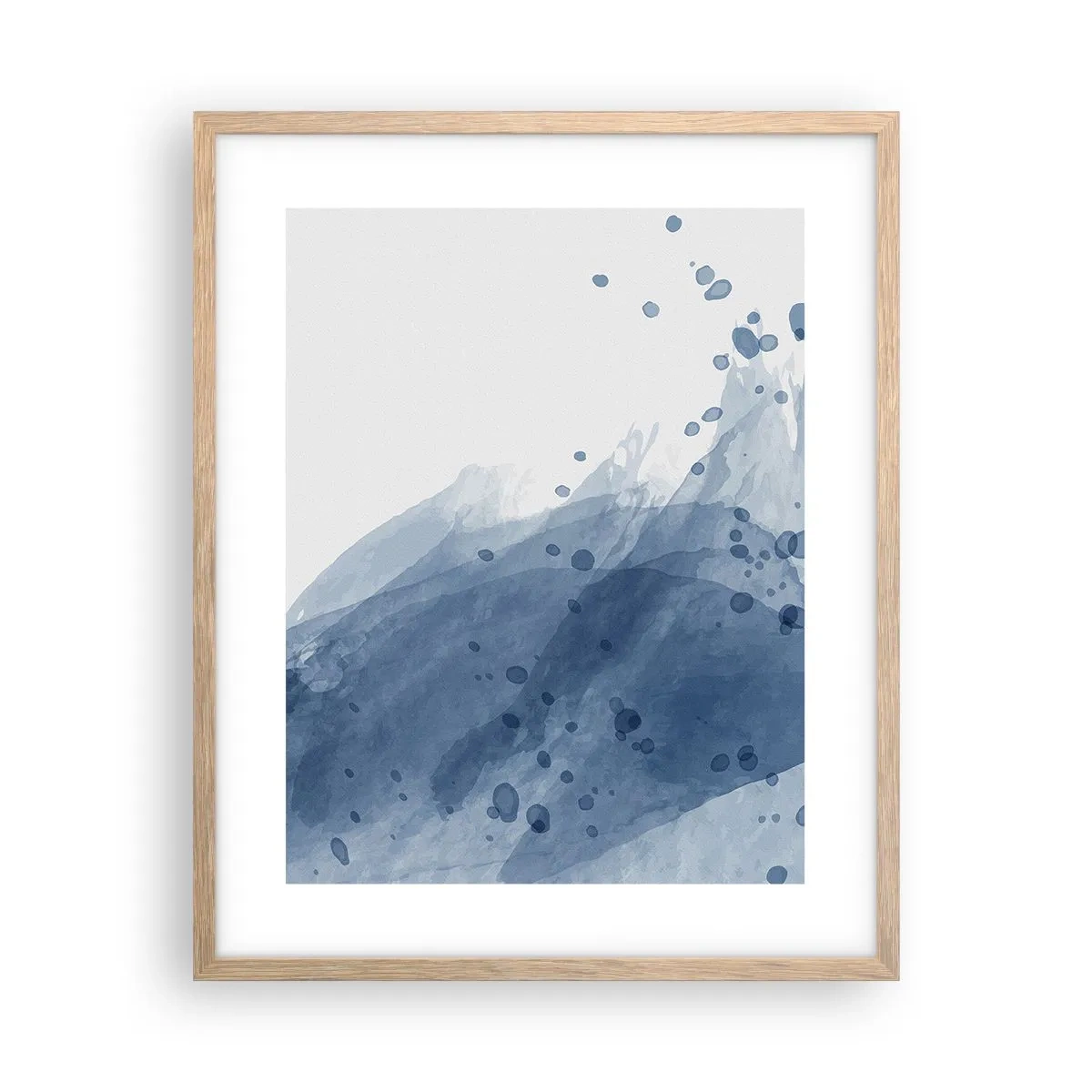 Affisch i ram av ljusek - Blå tyll - 40x50 cm