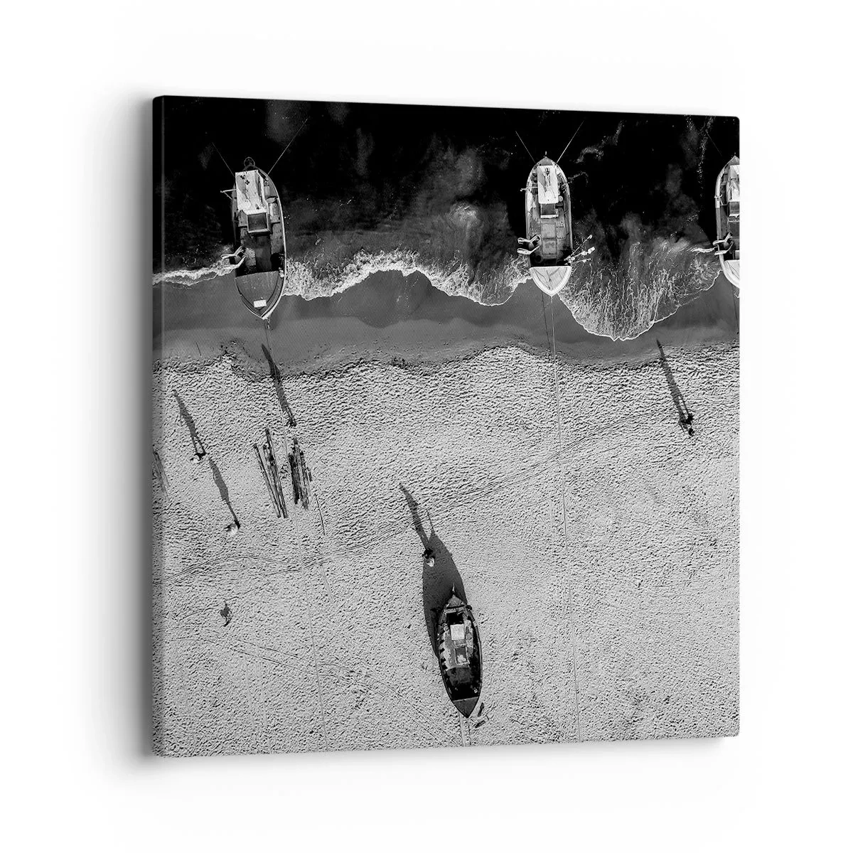 Canvastavla - Bild på duk - Fortfarande på stranden... - 40x40 cm