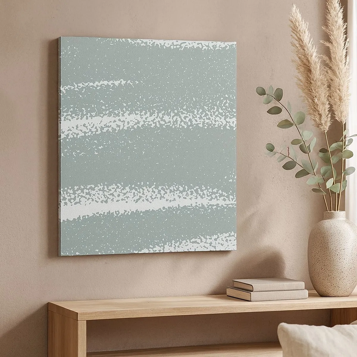 Canvastavla - Bild på duk - Abstraktion i vinterstämning - 30x30 cm