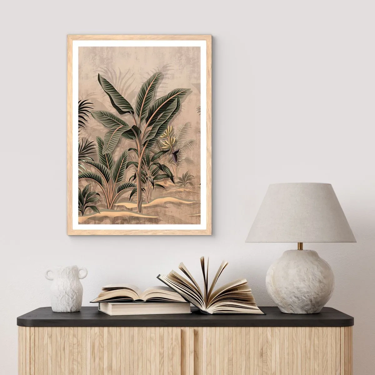 Affisch i ram av ljusek - Bild i kolonial stil - 70x100 cm