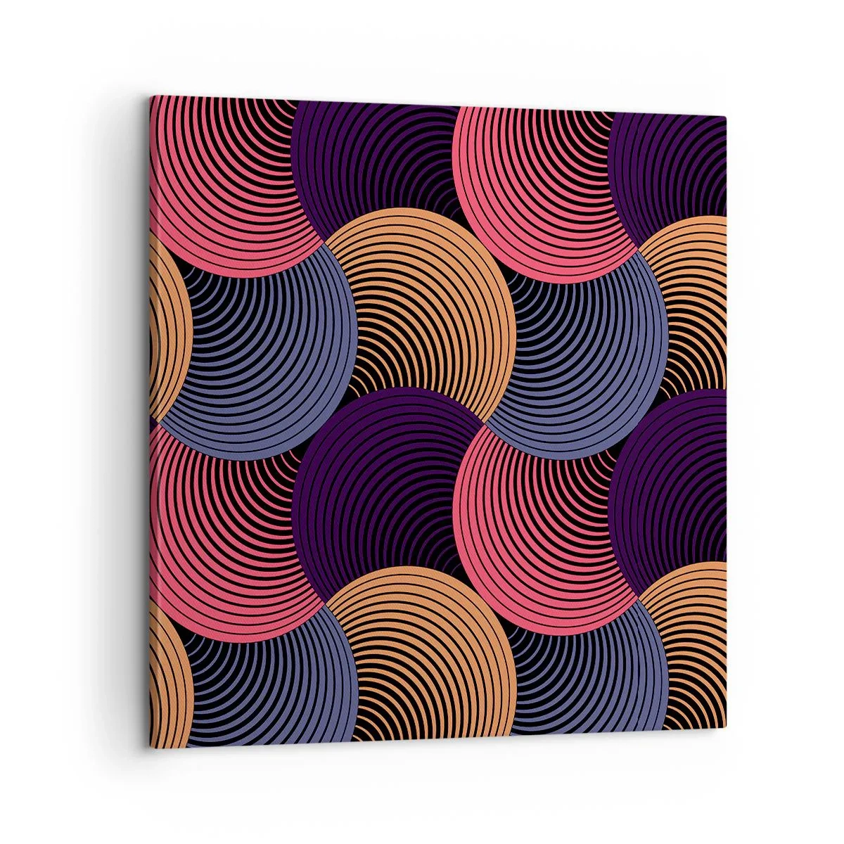 Canvastavla - Bild på duk - I en cirkulär rytm - 60x60 cm