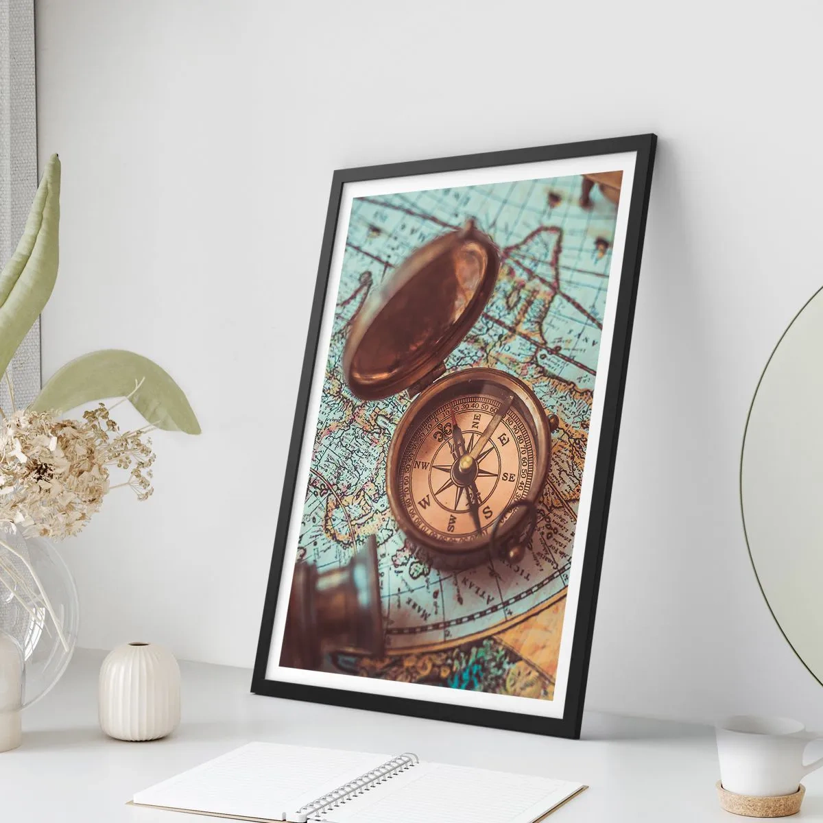 Affisch i svart ram - För äventyrare - 40x50 cm