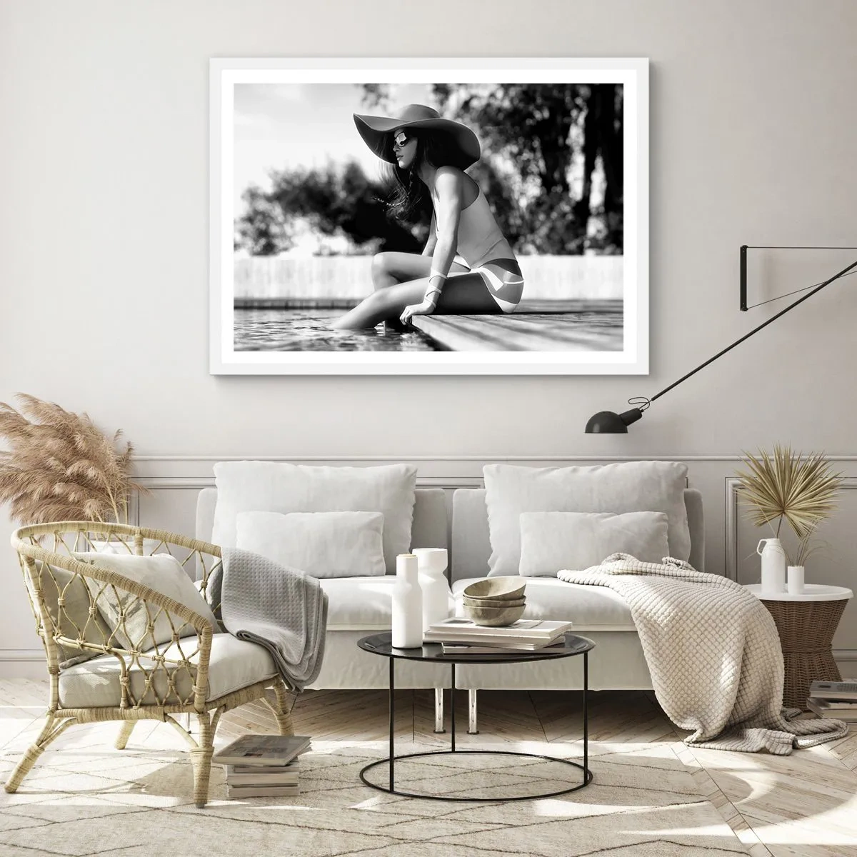 Affisch i vit ram - En sommardröm - 100x70 cm