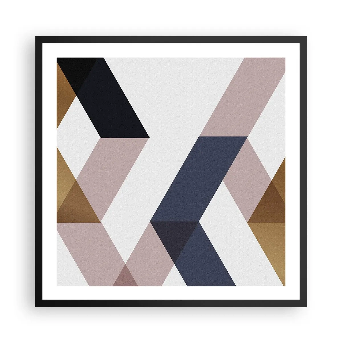 Affisch i svart ram - Plan och vinklar - 60x60 cm