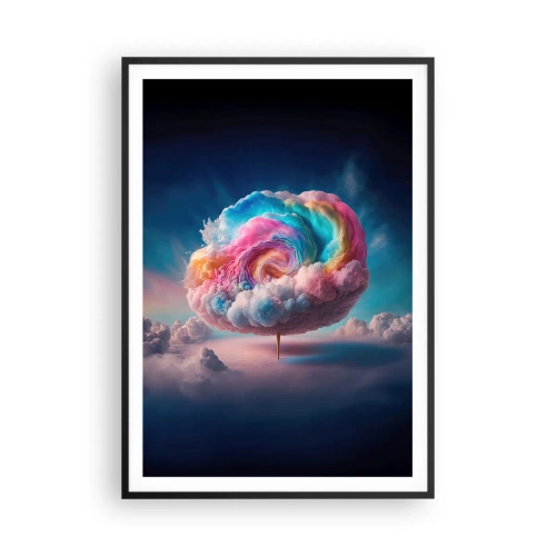 Affisch i svart ram - En dröm om en nöjespark - 70x100 cm