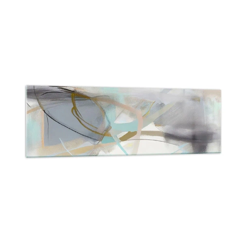 Glastavla - Bild på glas - Dimmig abstraktion - 160x50 cm