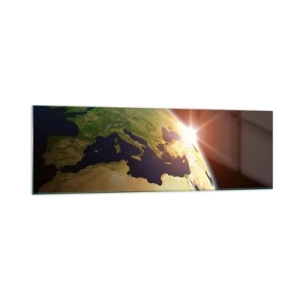 Glastavla - Bild på glas - Soluppgång - 160x50 cm