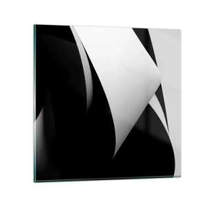 Glastavla - Bild på glas - Ljusplan från skuggornas djup - 30x30 cm