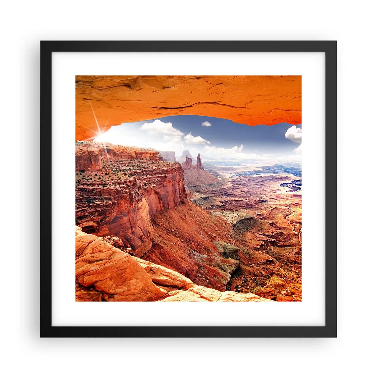 Affisch i svart ram - Skapat av naturen - 40x40 cm