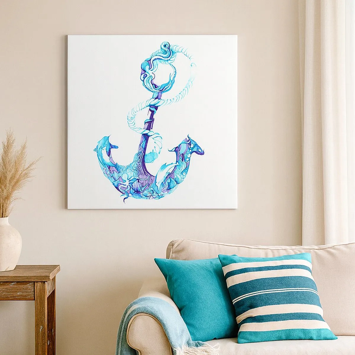 Canvastavla - Bild på duk - Håller havets hemligheter - 30x30 cm