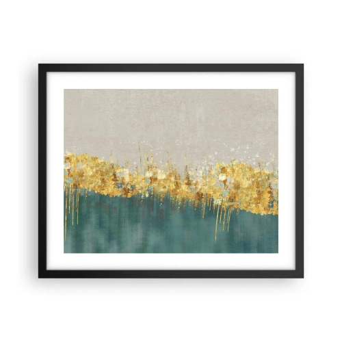 Affisch i svart ram - Den gyllene gränsen - 50x40 cm