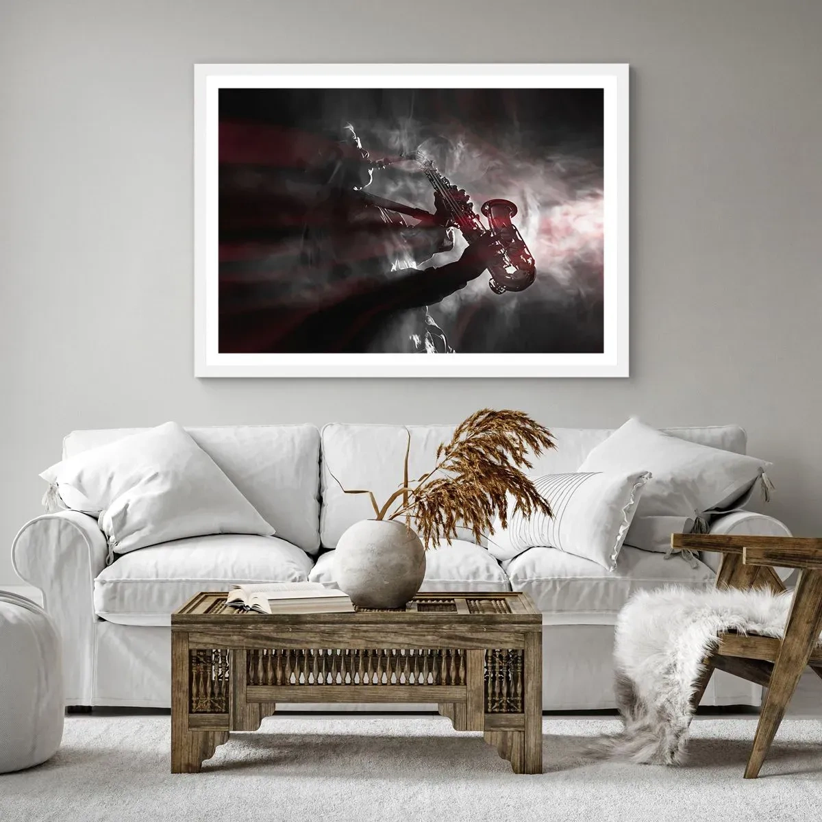 Affisch i vit ram - I jazzens ångor - 91x61 cm