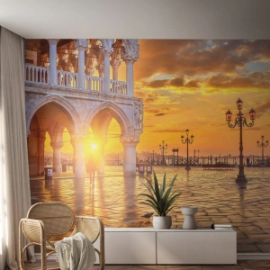Fototapet Premium Sand - Var är alla? - Stad, Venedig, Arkitektur - 150x105 cm