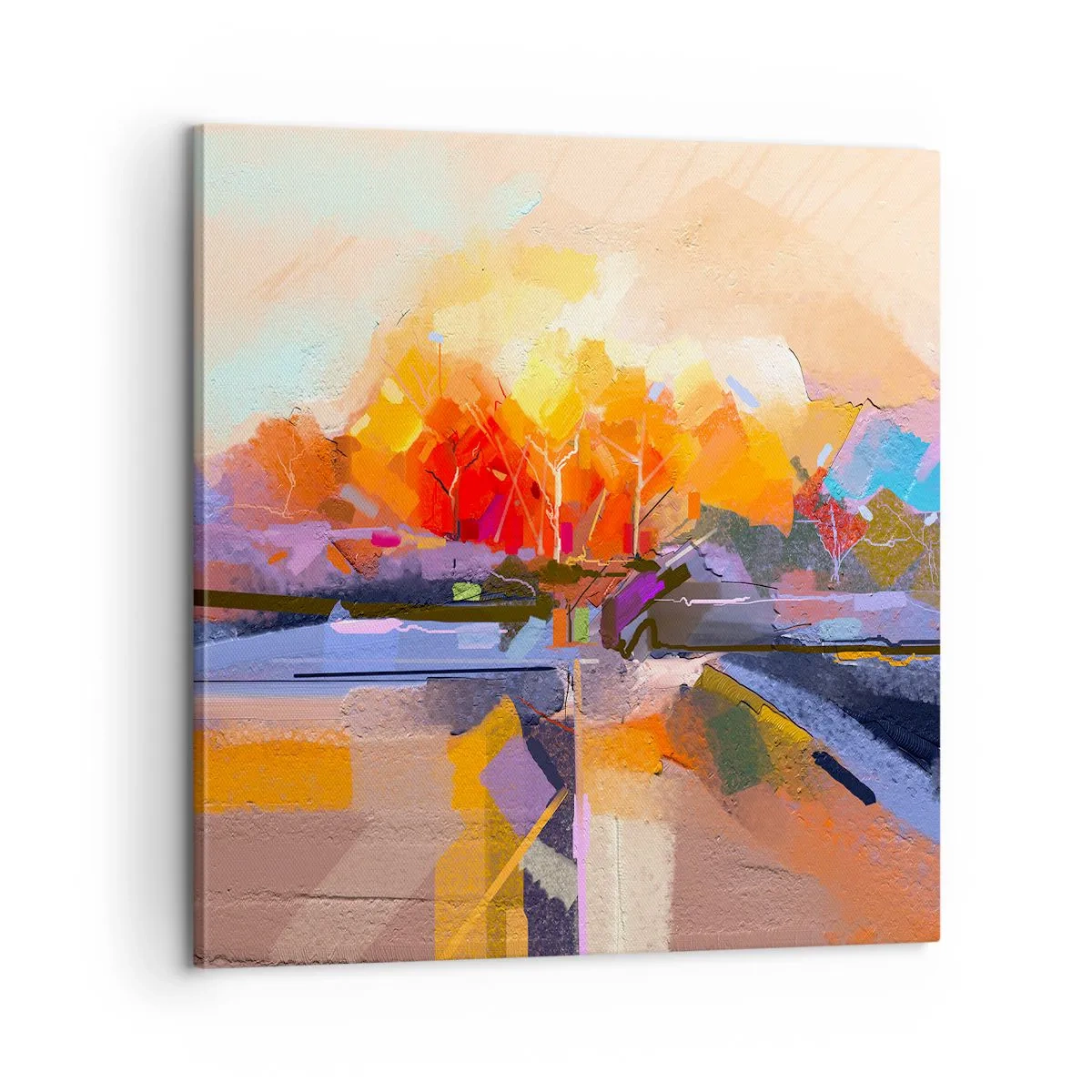 Canvastavla - Bild på duk - Så blev det höst - 60x60 cm