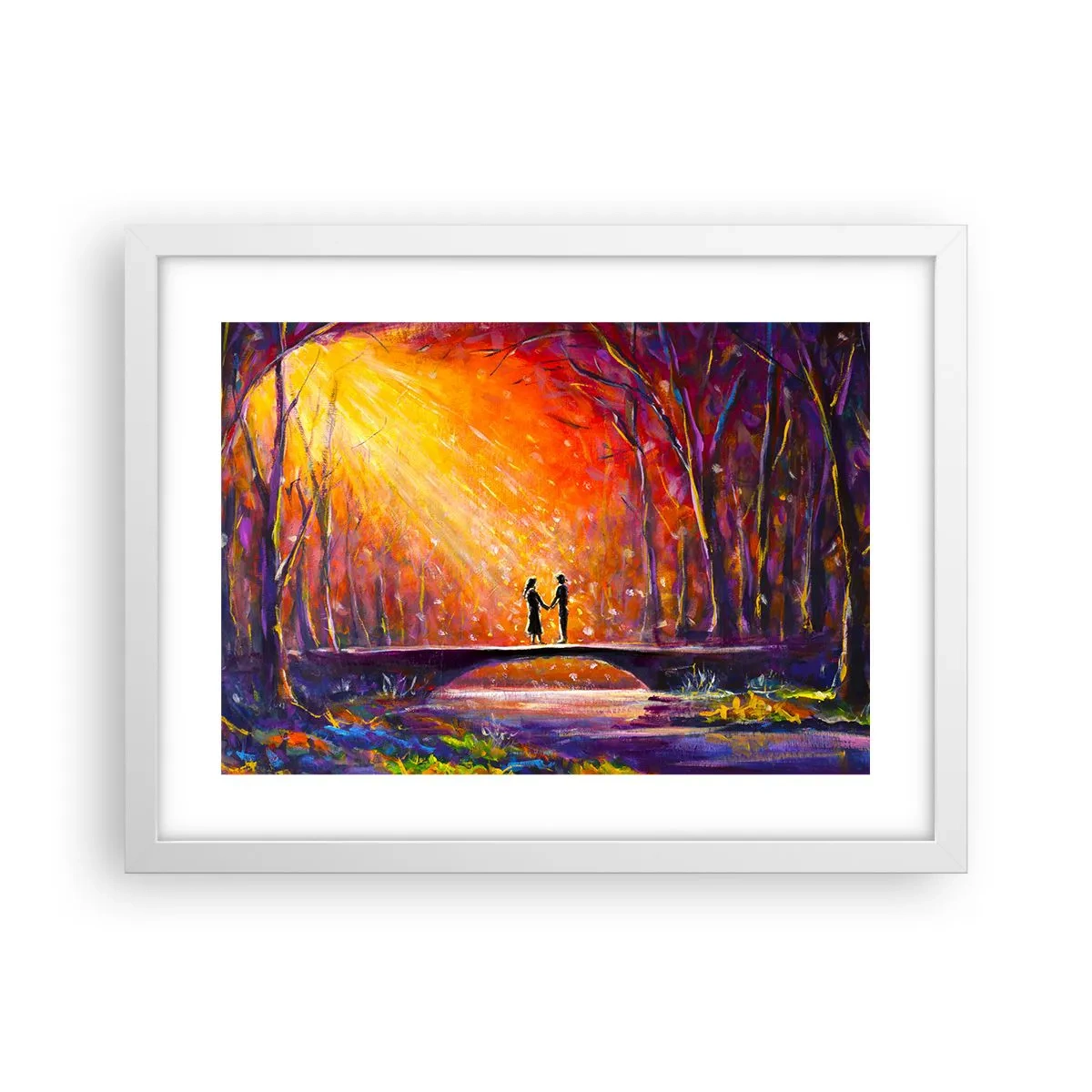 Affisch i vit ram - Himlen älskar också dem - 40x30 cm