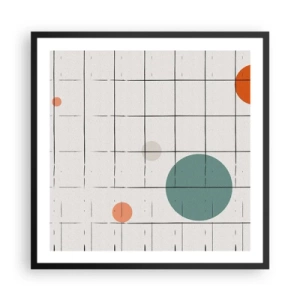 Affisch i svart ram - Fångade. Vi eller de? - 60x60 cm