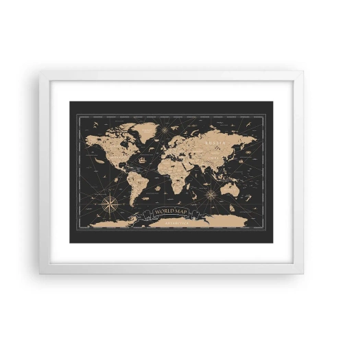 Affisch i vit ram - Gränserna för min värld - 40x30 cm