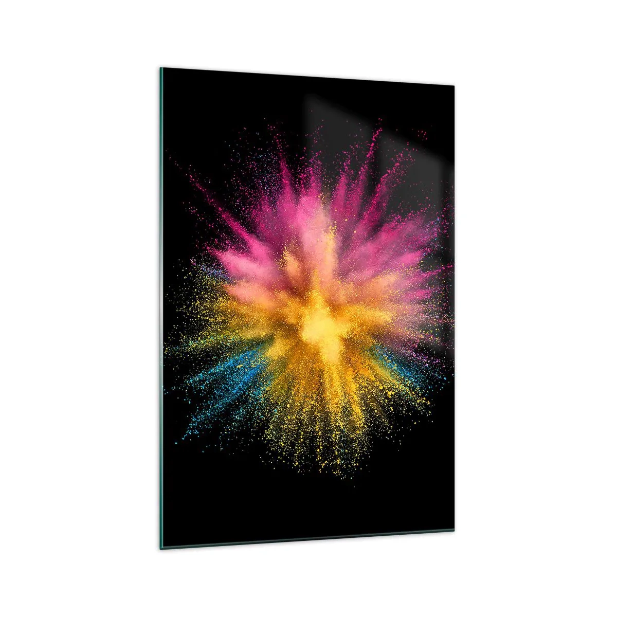 Glastavla - Bild på glas - Färgerna föds - 70x100 cm