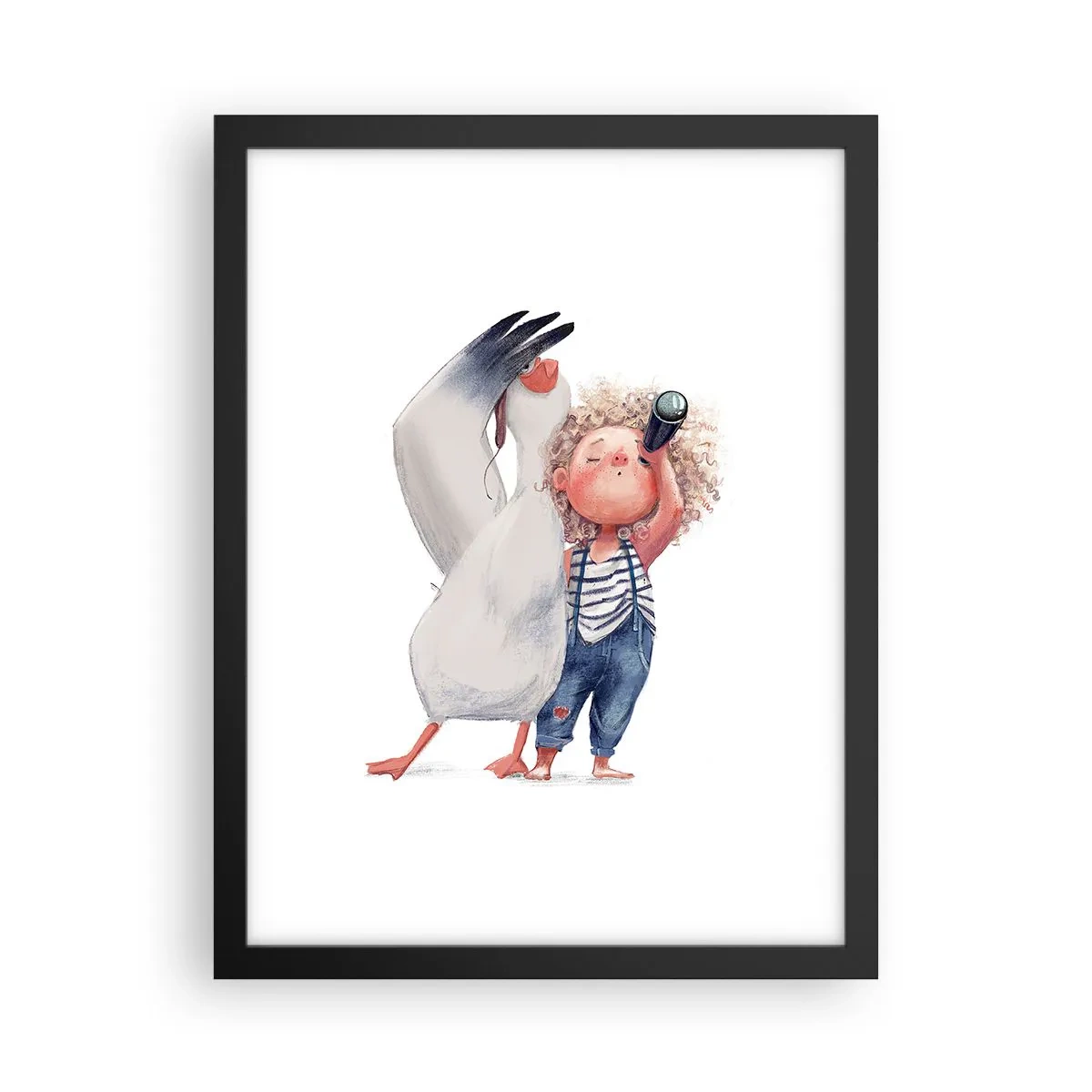 Affisch i svart ram - Stora resans plan - 30x40 cm