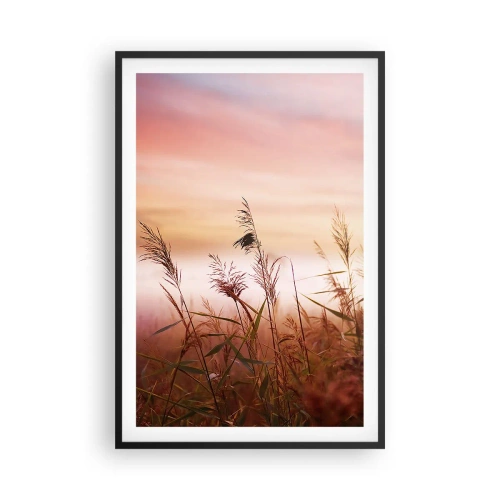 Affisch i svart ram - Drakar, maskrosor, vind - 61x91 cm