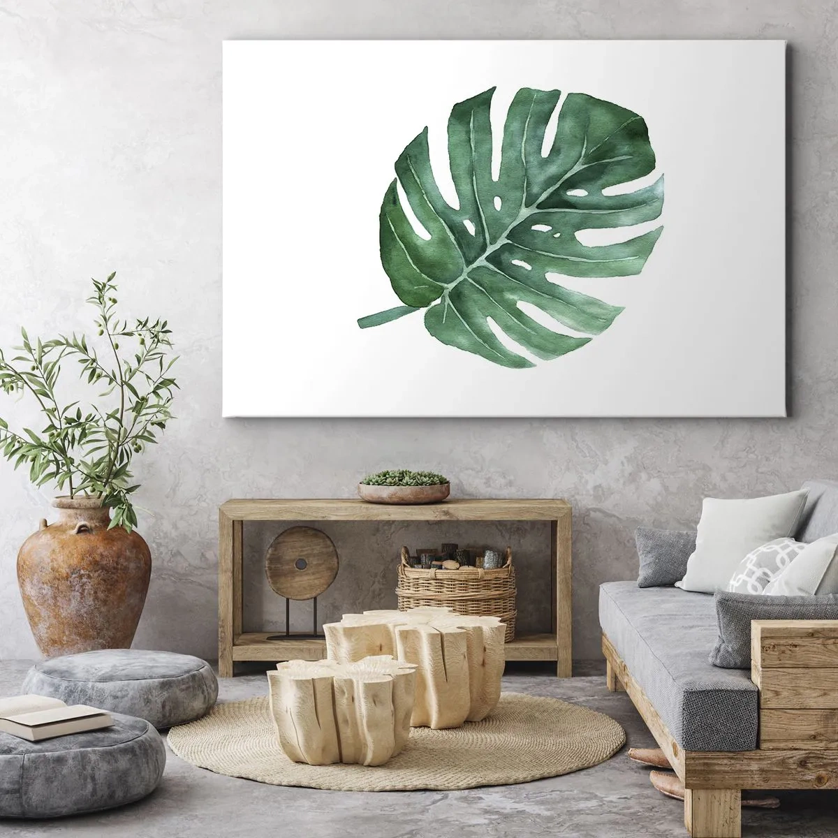 Canvastavla - Bild på duk - Grönt koncept - 120x80 cm