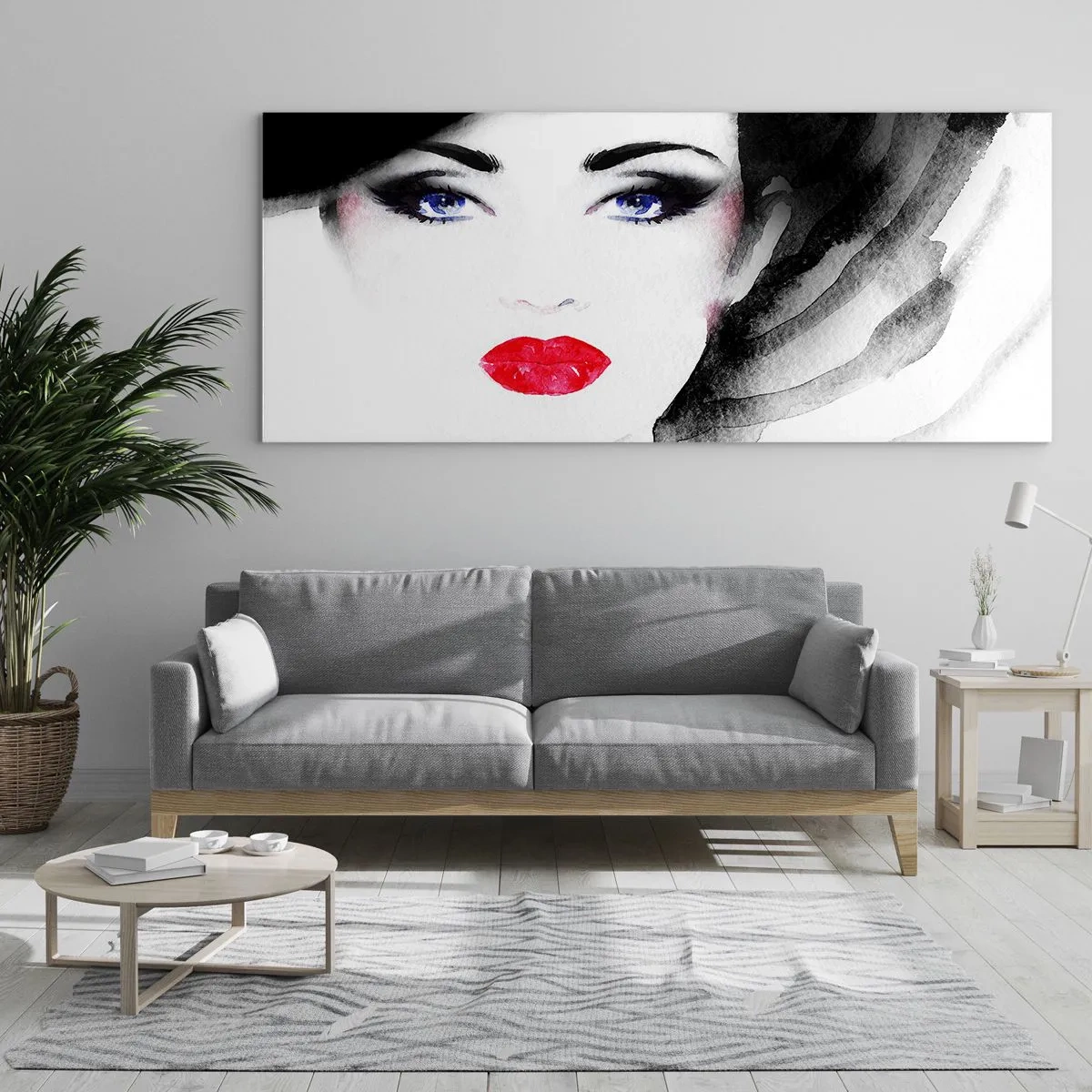 Glastavla - Bild på glas - Avvisar och kallar - 100x40 cm