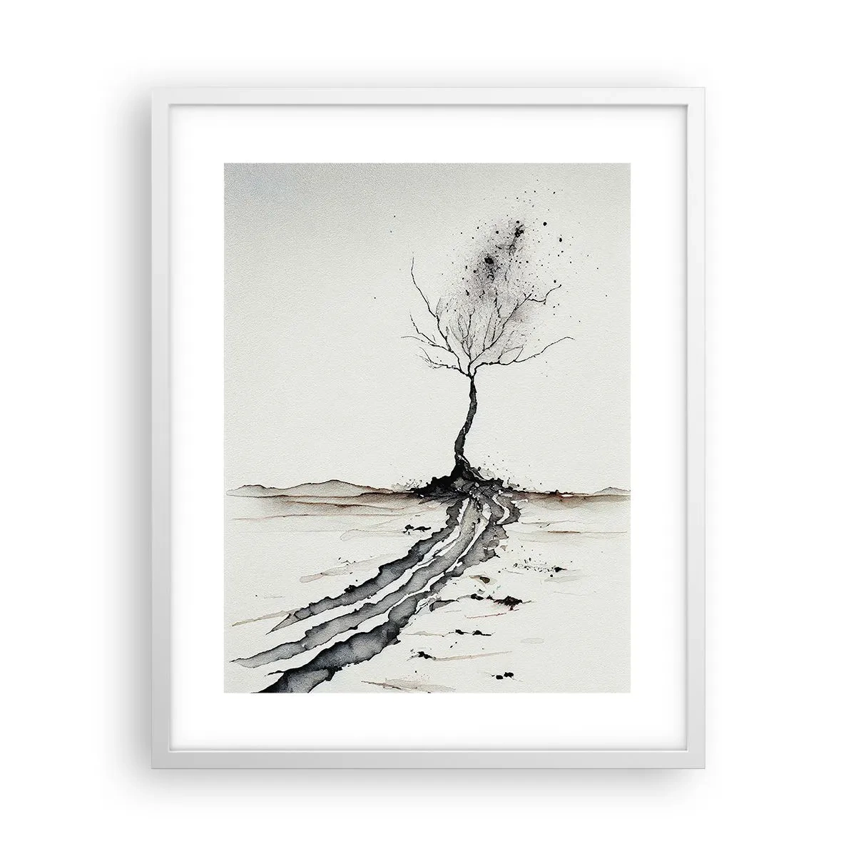 Affisch i vit ram - Vinterns melankoli - 40x50 cm