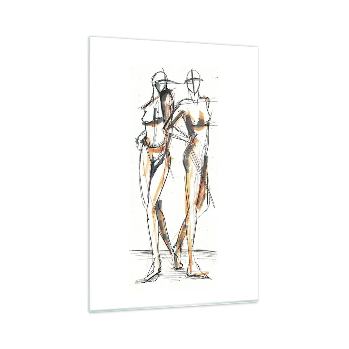 Glastavla - Bild på glas - Charmens studie - 80x120 cm