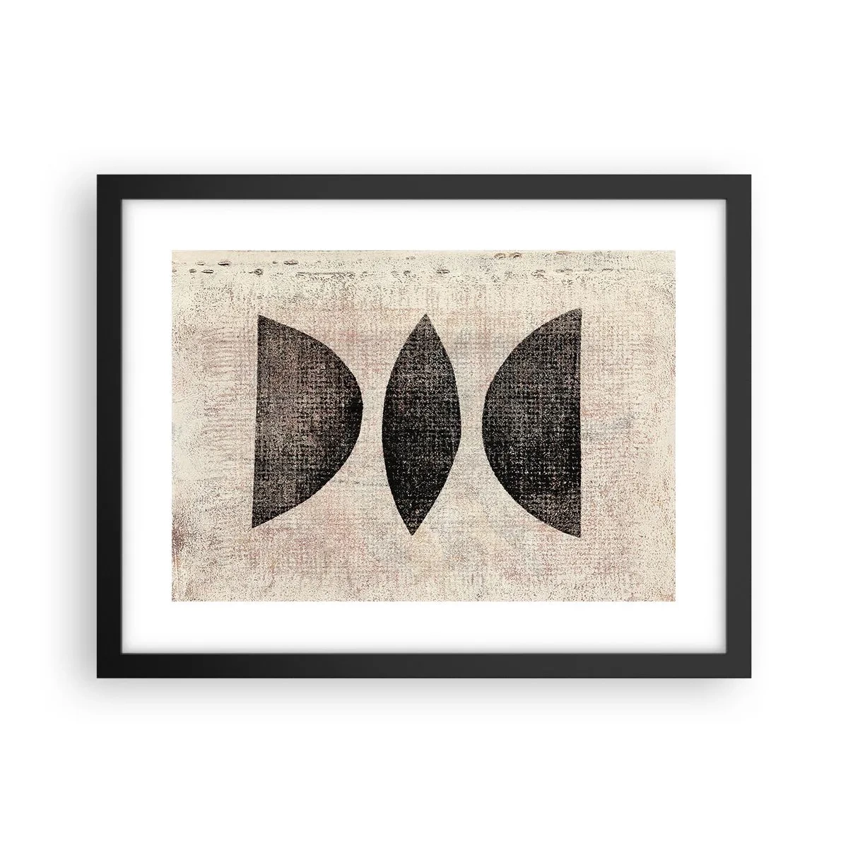 Affisch i svart ram - Etnisk abstraktion - 40x30 cm