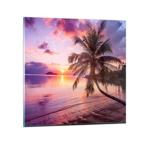 Glastavla - Bild på glas - Lugnt enda fram till horisonten - 30x30 cm