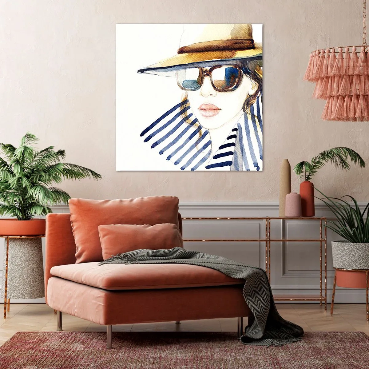 Canvastavla - Bild på duk - Välkommen till Florida! - 60x60 cm