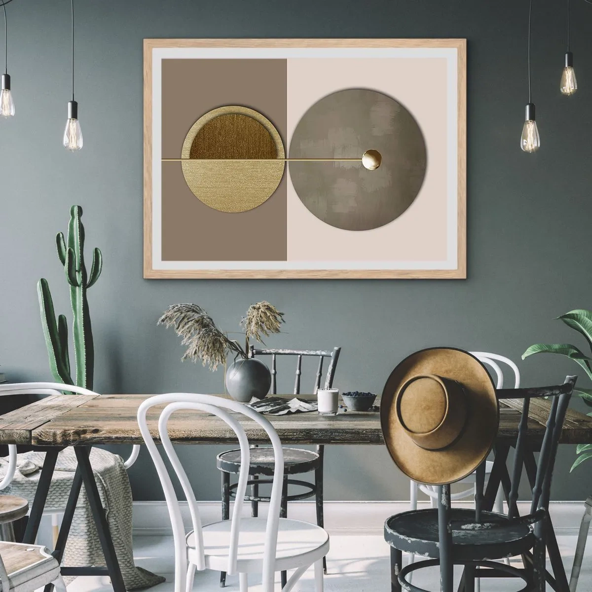 Affisch i ram av ljusek - Perfekt balans - 40x30 cm