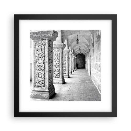 Affisch i svart ram - Och vart tar det vägen? - 30x30 cm