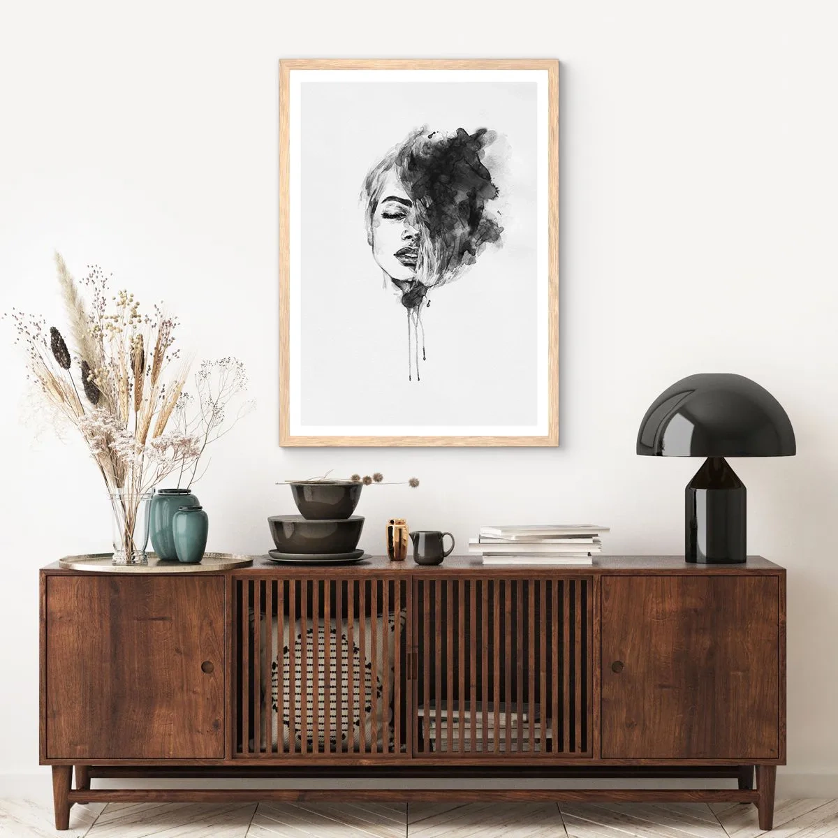 Affisch i ram av ljusek - Vad flickan drömmer om - 40x50 cm