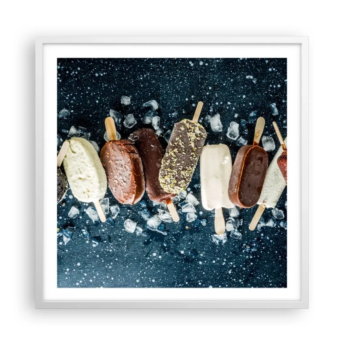 Affisch i vit ram - Smak av varm sommar - 60x60 cm