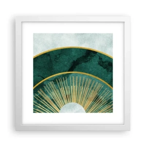 Affisch i vit ram - Ett annorlunda solsystem - 30x30 cm