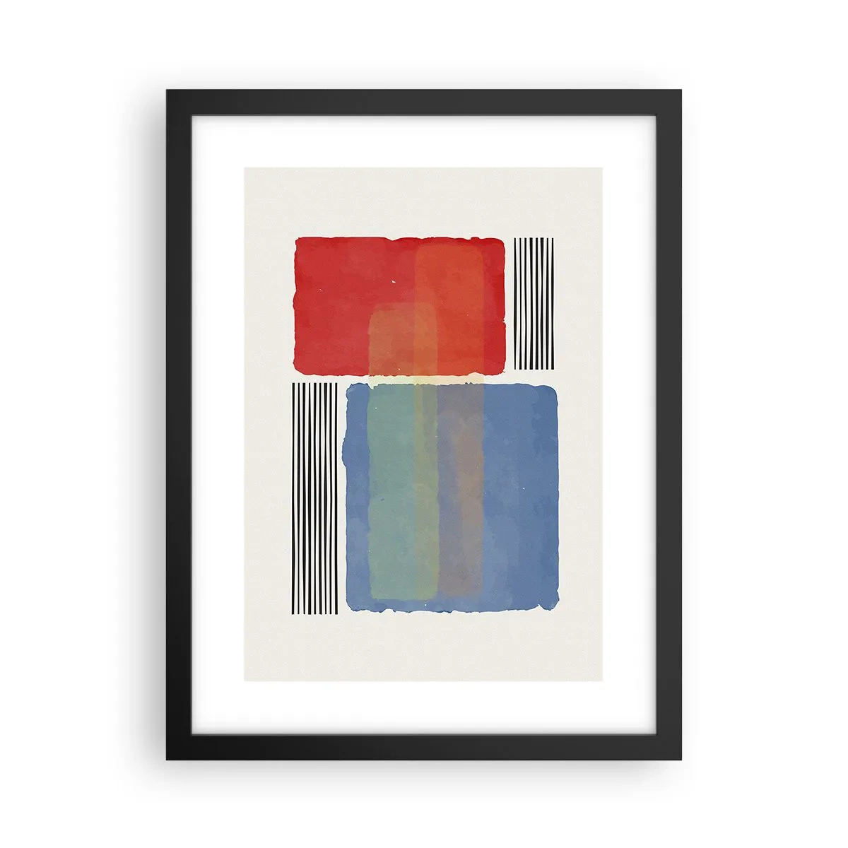 Affisch i svart ram - Geometrins anda  - 30x40 cm
