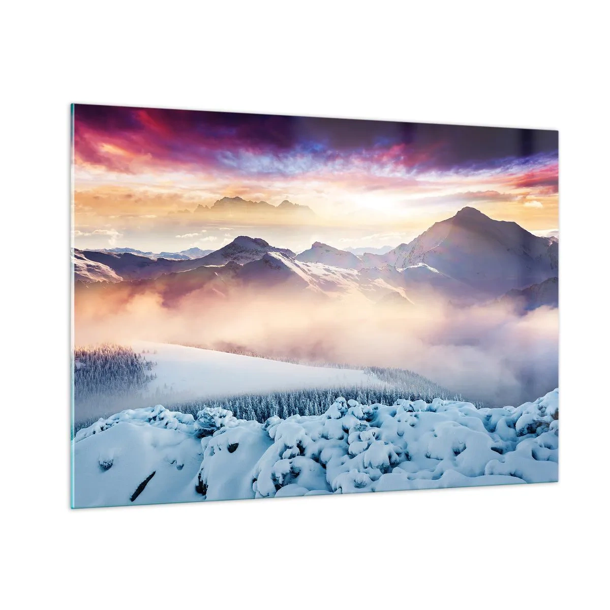 Glastavla - Bild på glas - Naturens styrka och renhet - 100x70 cm