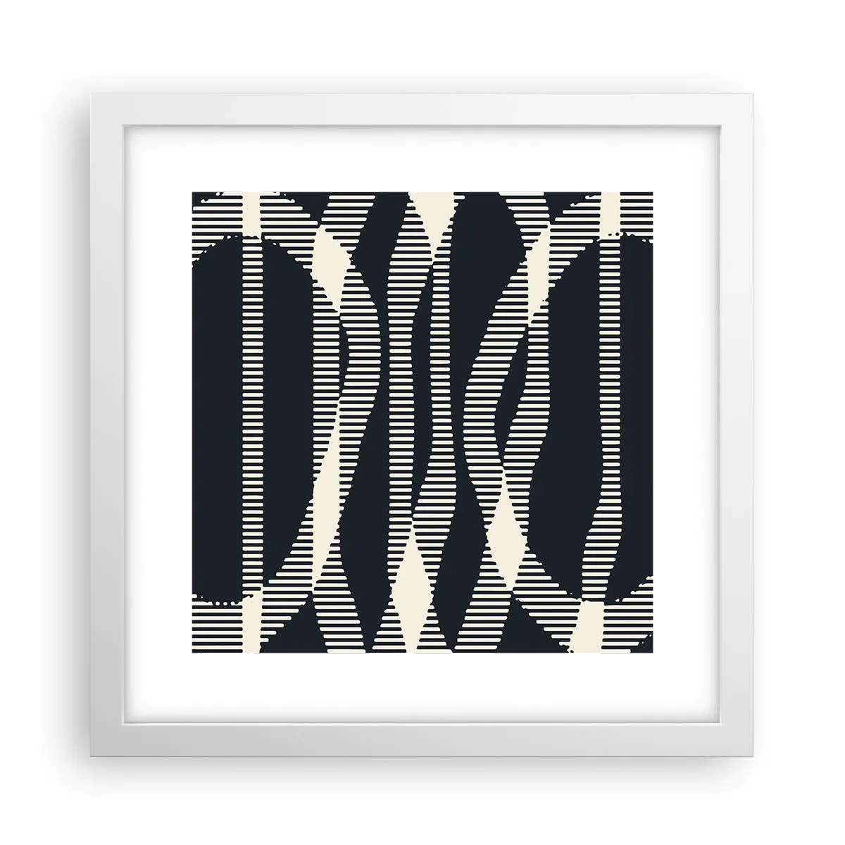 Affisch i vit ram - Försök att bryta mörkret - 30x30 cm