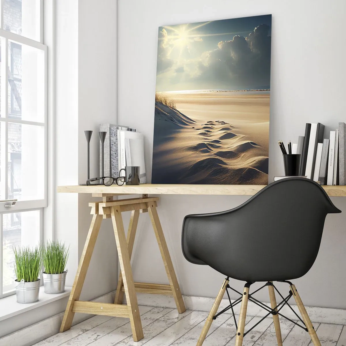 Glastavla - Bild på glas - Lugnande landskap - 50x70 cm