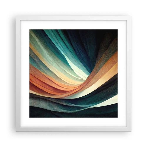 Affisch i vit ram - Vävd av färger - 40x40 cm