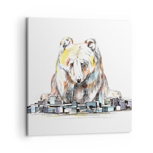 Canvastavla - Bild på duk - Hur kan man leva på det viset? - 50x50 cm