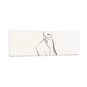 Glastavla - Bild på glas - Melankolins våg - 160x50 cm