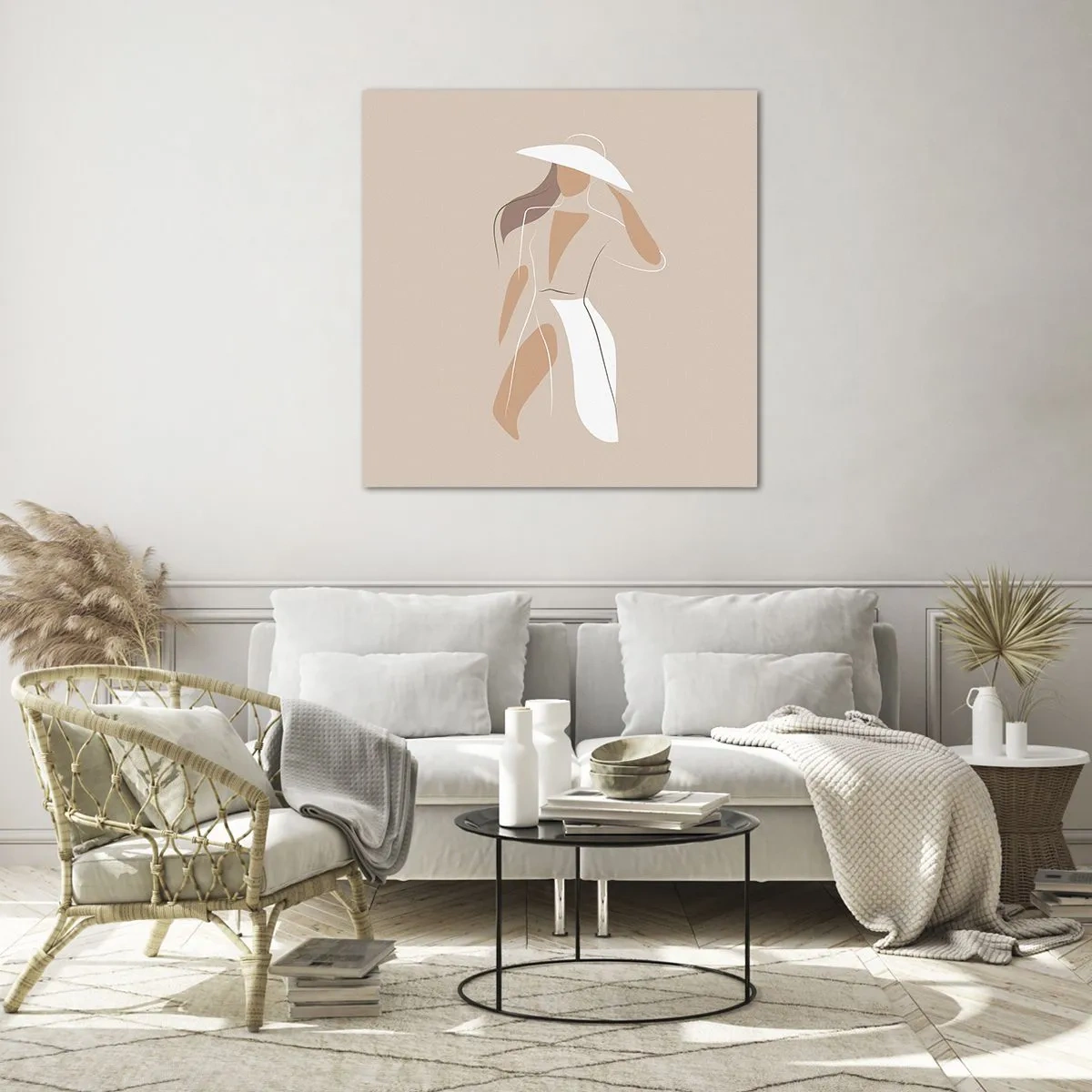 Glastavla - Bild på glas - Mode är lek - 70x70 cm