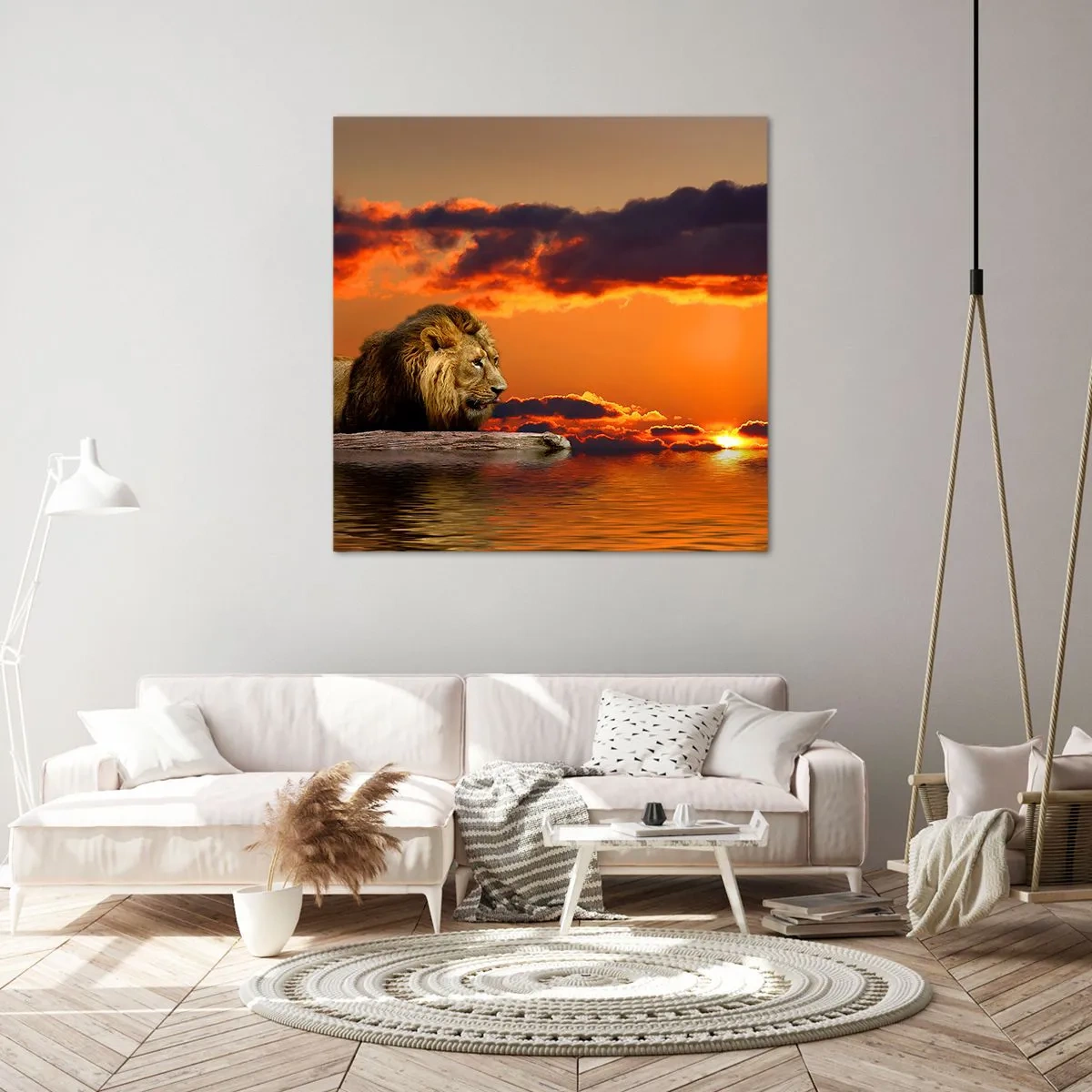 Canvastavla - Bild på duk - Naturens kung - 60x60 cm