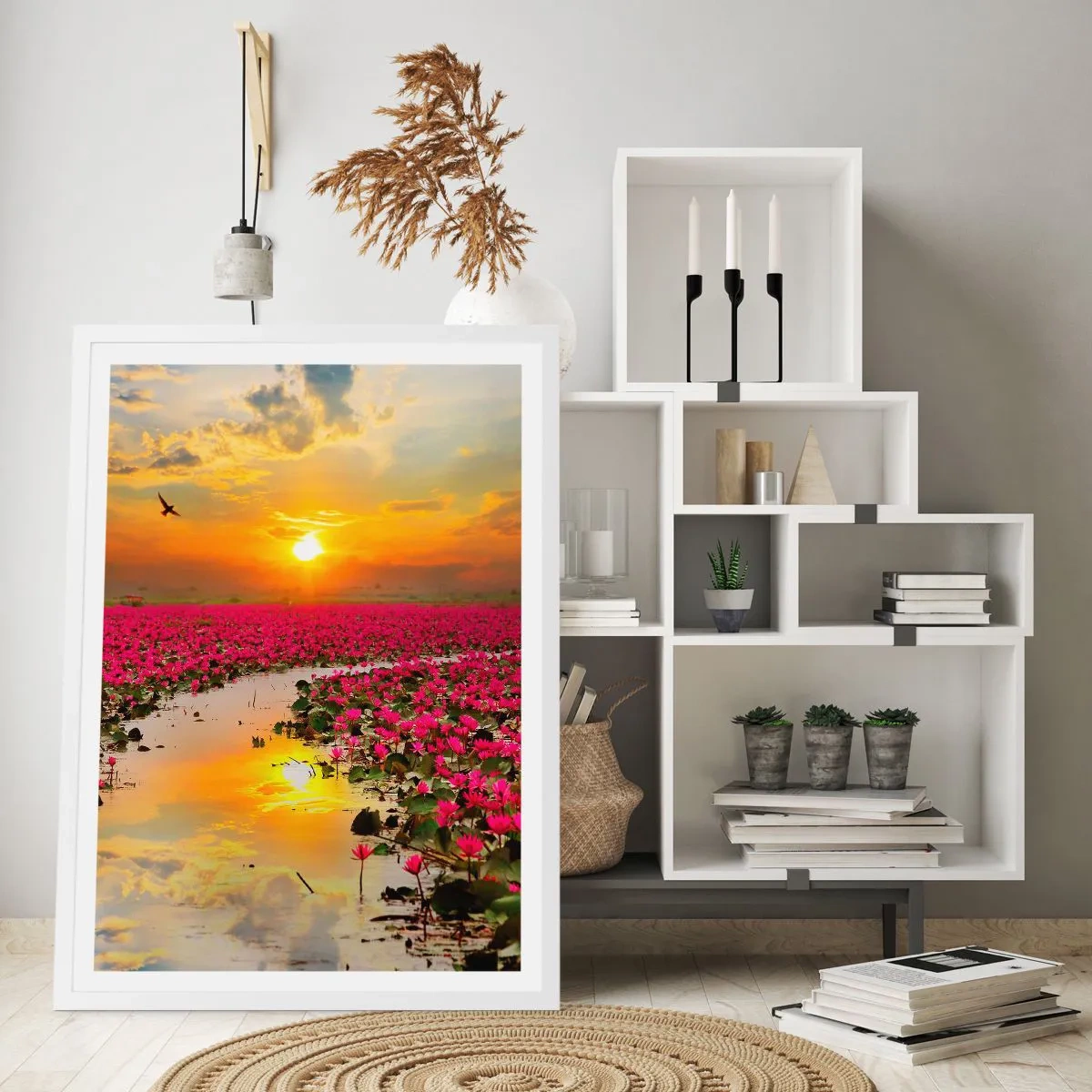 Affisch i vit ram - Sjöns hemlighetsfulla liv - 30x40 cm