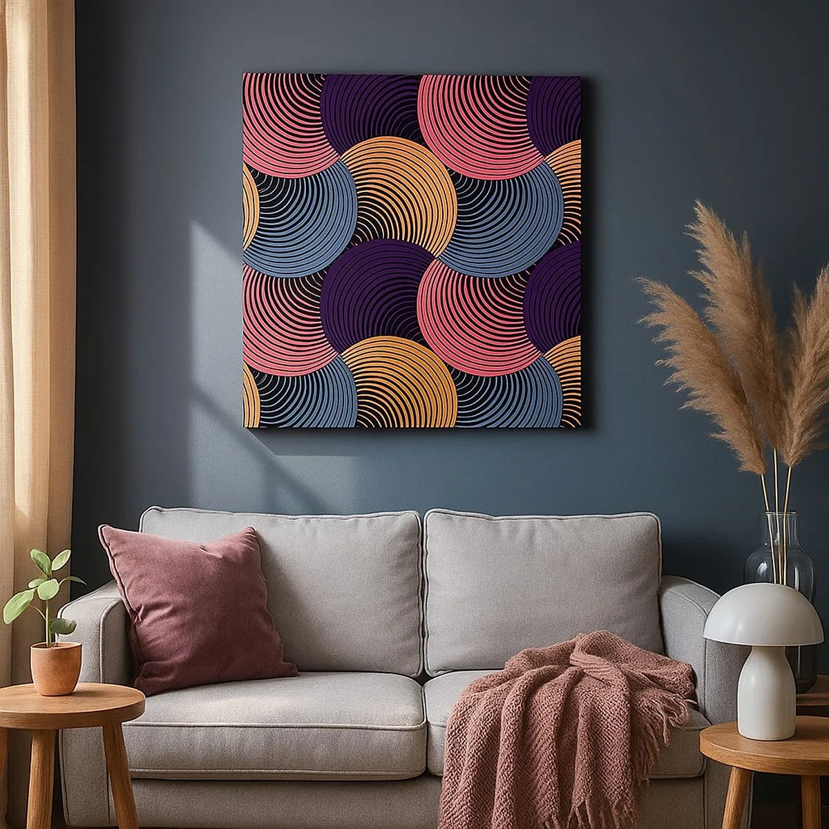 Canvastavla - Bild på duk - I en cirkulär rytm - 30x30 cm