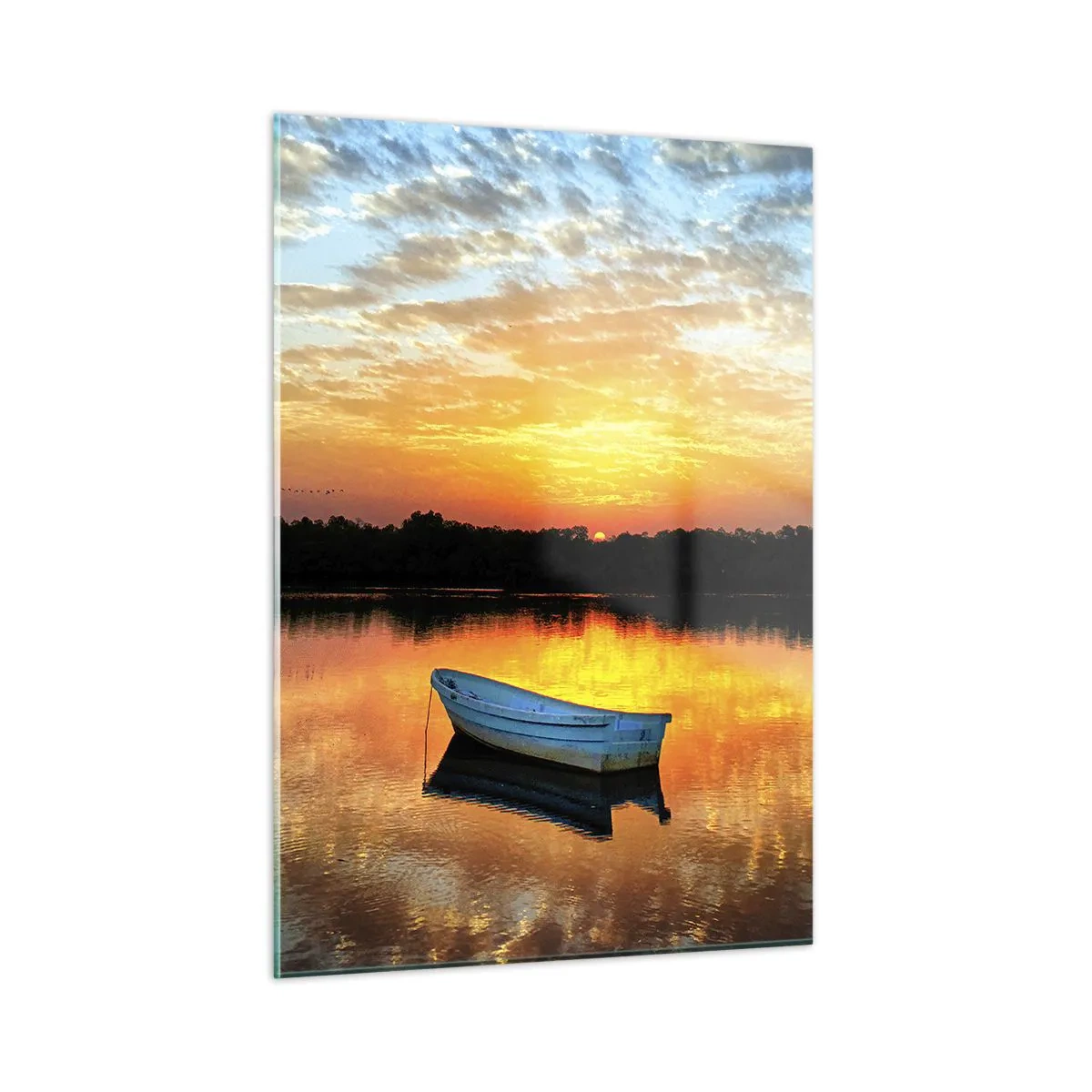 Glastavla - Bild på glas - Titta, lyssna, fundera - 50x70 cm
