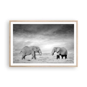 Affisch i ram av ljusek - Grått är vackert - 91x61 cm